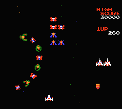Galaga NES screenshot 2