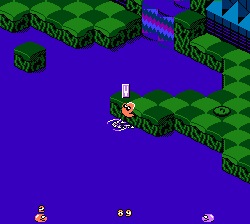 Snake Rattle'n Roll NES screenshot 2