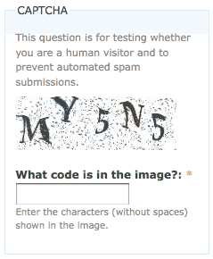 Image CAPTCHA example